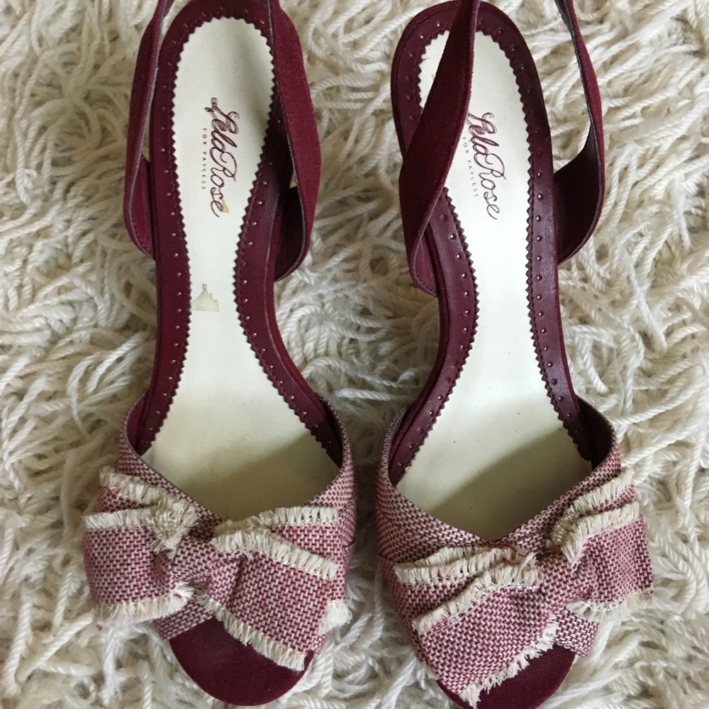 Lela Rose slingback bow heels